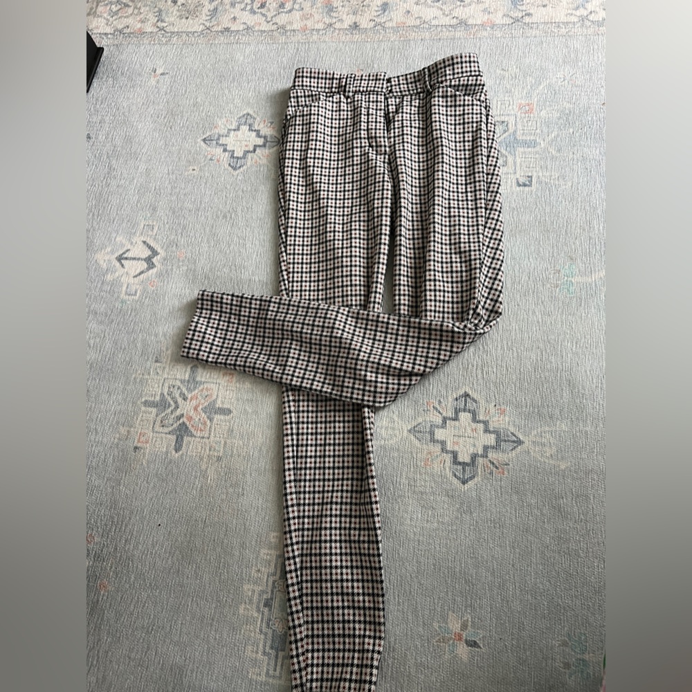 Express Plaid High Rise Skinny Work Pant